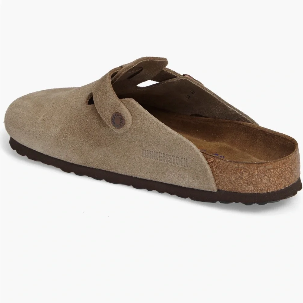 Birkenstock Taupe Suede Clogs - Picture 4 of 8